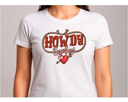 Pure Love Howdy Cowboy - T Shirt - Cute - Sarcastic - GoodVibes - Sarcasm - Funny - Gift - Cadeau - Sarcastisch - SarcastischeVibes - Valentine