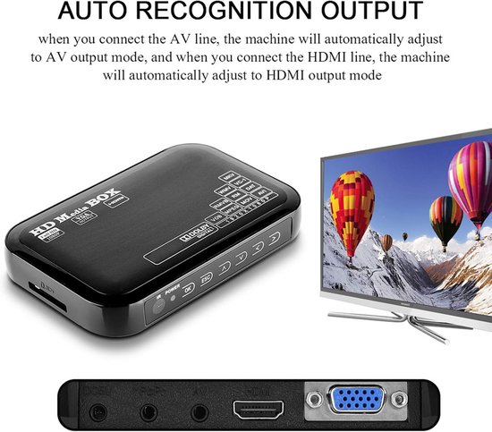Full HD 1080P Mediaspeler Box met HDMI en USB Ondersteuning voor AVI MKV RMVB — afbeelding 4