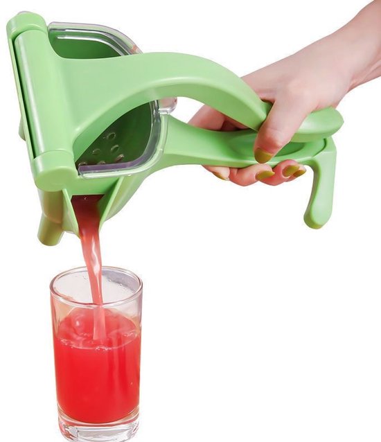 Handmatige sapcentrifuge - Sapcentrifuges groenten en fruit - Draagbare multifunctionele citroen- en sinaasappelpers voor thuisgebruik - Zeer efficiënt sapapparaat - Lichtgroen van Merkloos — afbeelding 3