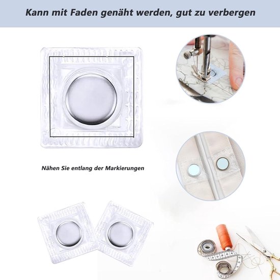 Set Van 6 Magneetknopen – 3 Paar Onzichtbare Drukknopen – 20 Mm – Koningsblauw – Voor Kleding, Jassen, Tassen – Sterk Magnetisch – Naaibenodigdheden – Met 8 Gaten Per Deel