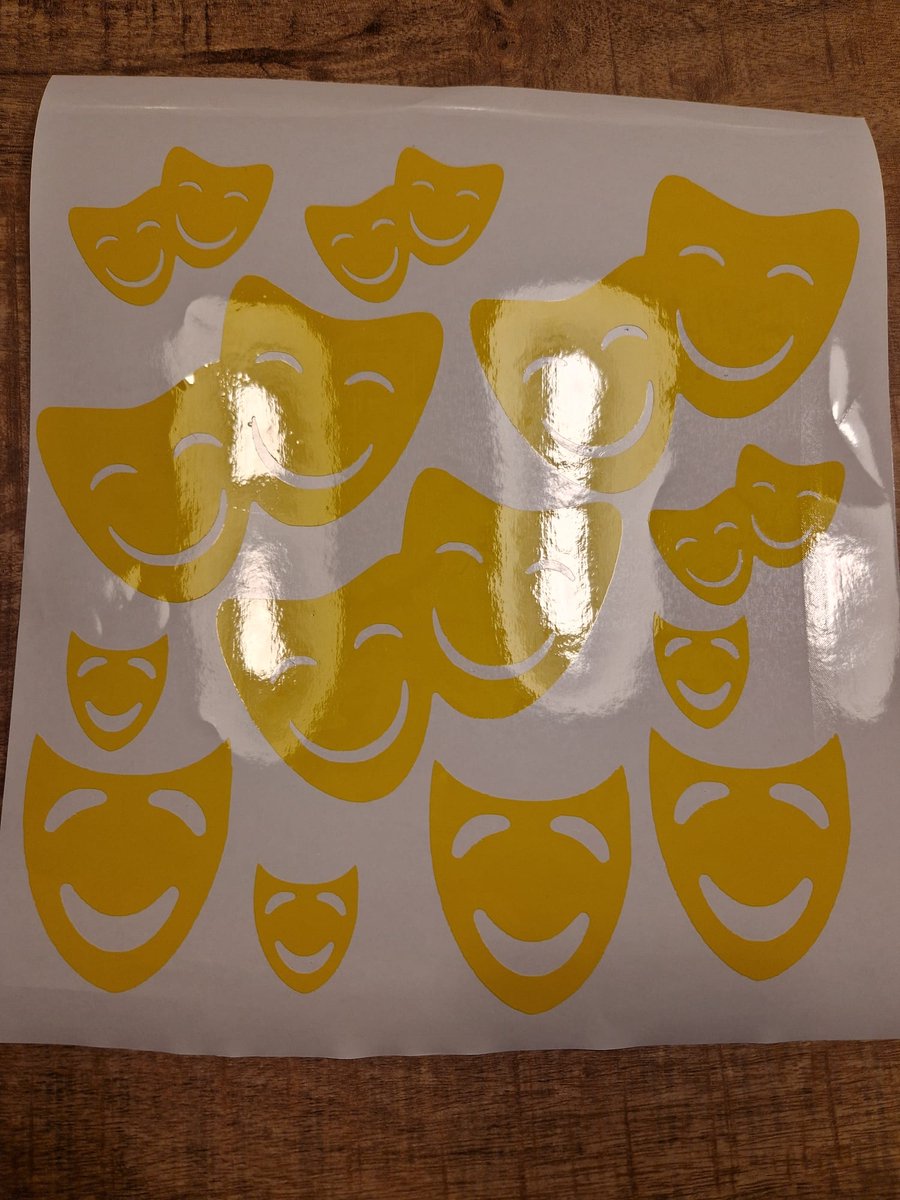 Herbruikbare statische raamsticker carnaval MASKERS