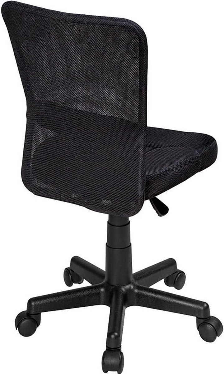 Ergonomische Bureaustoel Zwart - Draaibaar, In Hoogte Verstelbaar met Wielen thumbnail 6