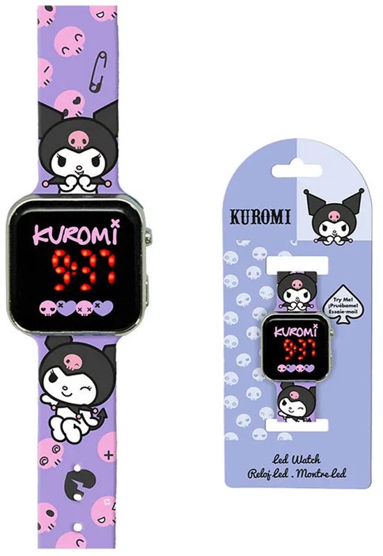 Kuromi Led-klok Paars van Kuromi — afbeelding 2
