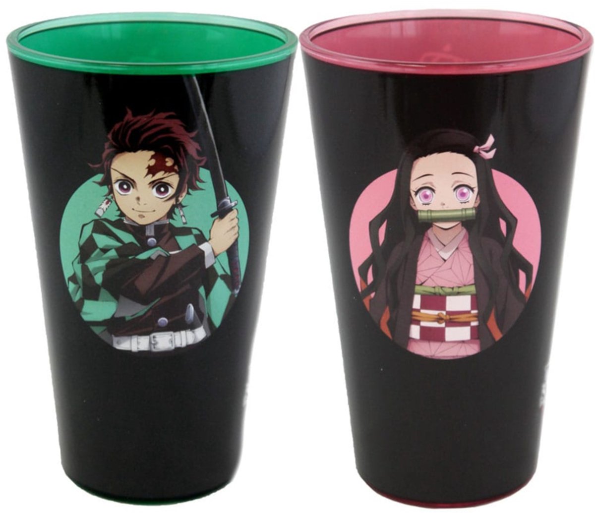 Demon Slayer Drinking Glasses 2-Pack Tanjiro & Nezuko 473 ml