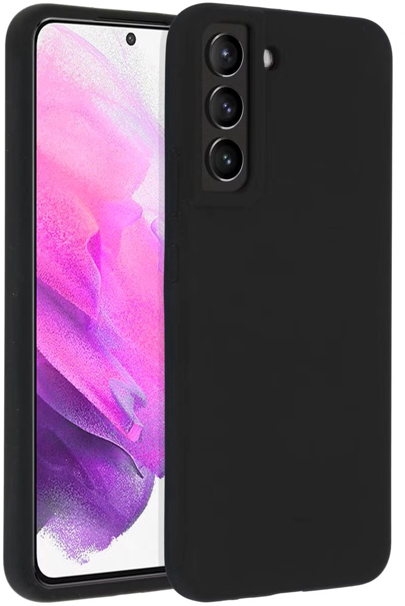 Siliconen Hoesje Geschikt voor Samsung Galaxy S22 Plus - TPU/Siliconen Back Cover - Zwart