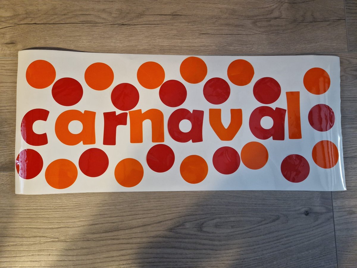 Herbruikbare statische raamsticker CARNAVAL