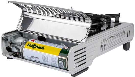 Brunner Cartridge Gasstel Enkel Devil - Krachtige brander - Lichtgewicht - Draagbaar - Roestvrij staal - Inclusief draagtas van Brunner — afbeelding 2