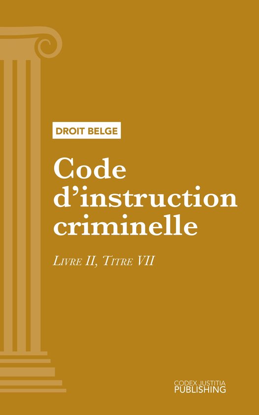 Code d'instruction criminelle - cover