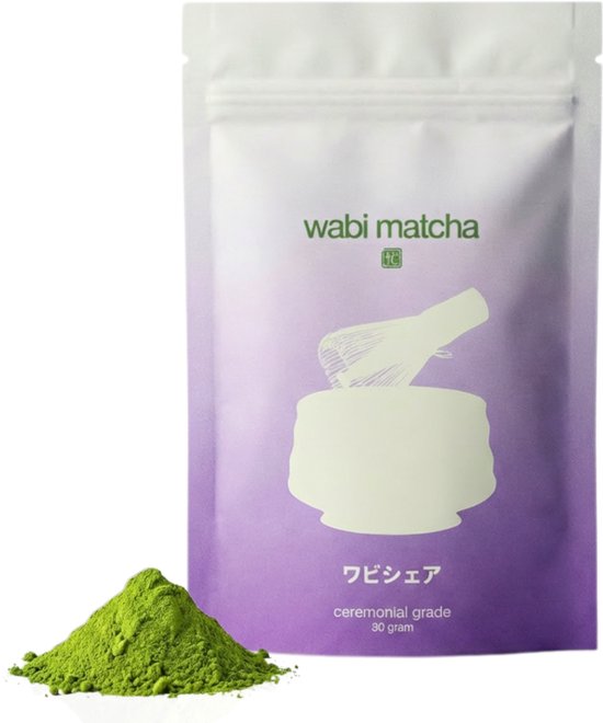 Wabi® Matcha Ceremonial Grade 30g - Matcha - Matcha Poeder - Matcha Poeder Ceremonial Grade - Uji Japan - 30 gram