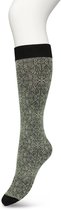 Bonnie Doon Dames Bloemen Panty Kniekousen Groen maat 36/42 - Knie Kousen 100 denier - Gebloemd - Bloemen Print - Uitstekend draagcomfort - Mandala Flower Knee High - Kniesokken - Zakt niet af - OEKO-TEX - Loden Frost - BP221805.273