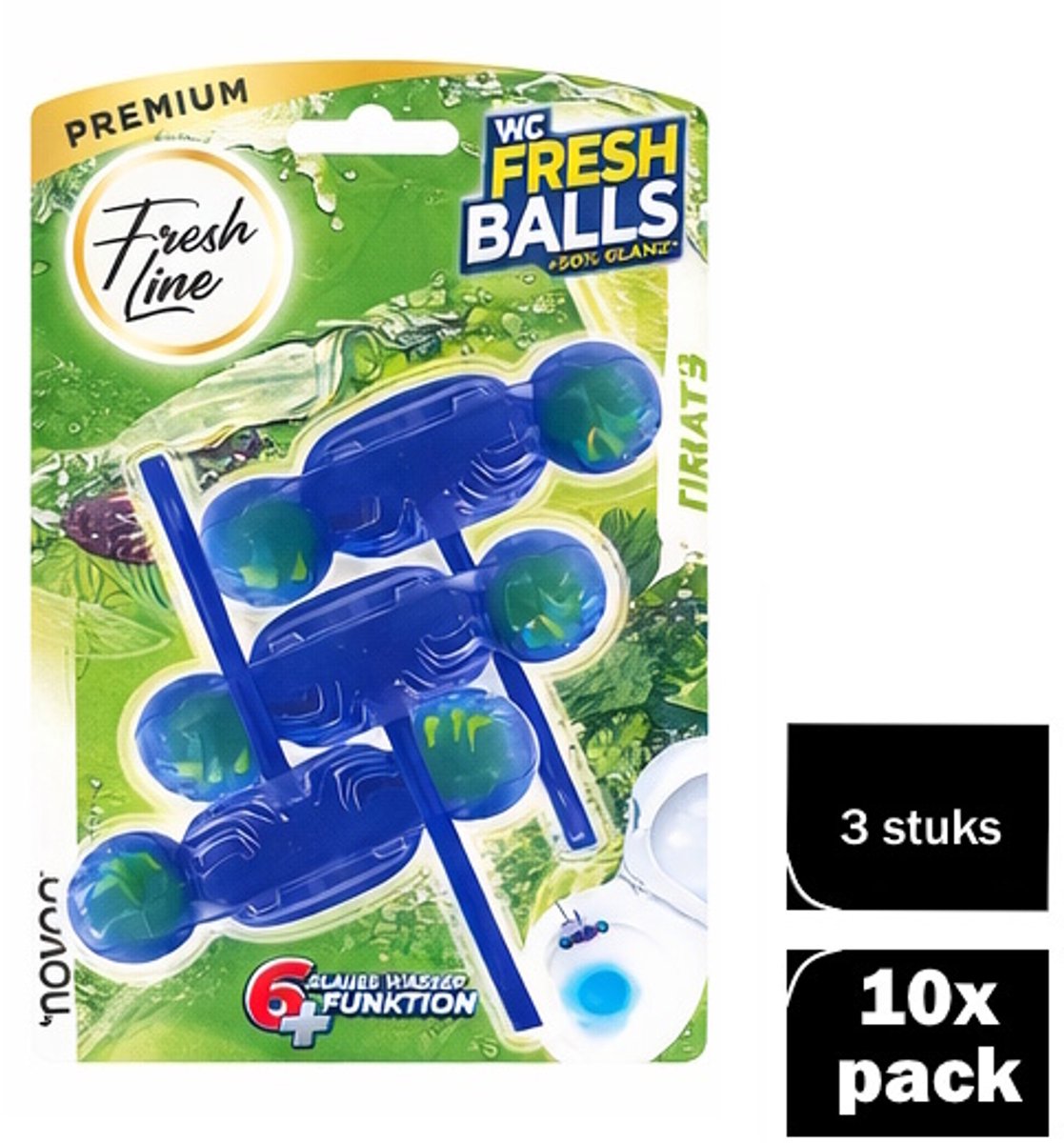 Fresh Line® - Toiletblok Pijnboom - Giga Voordeelverpakking 10x3 stuks - WC Blokjes