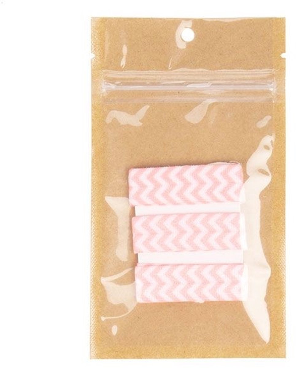 Kraft Gripzakken met transparante voorkant 7.6 x 11.4 cm met ophanggat (100 stuks) | gripzak | ziplock zakken | ziplock zakjes