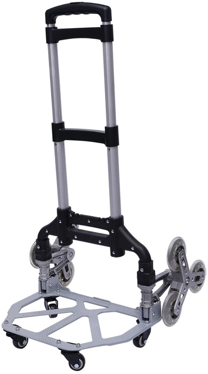 LabelOne Steekwagen - Trolley - klimwielen voor traploopfunctie - opvouwbaar - incl. waterdichte tas - draagvermogen tot 75 kg