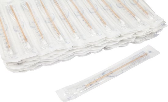 ANCLLO 500Pcs Spitse Wattenstaafjes Houten Handvat Make-up Cosmetische Oor Sieraden Schoon Sticks Knoppen Tips