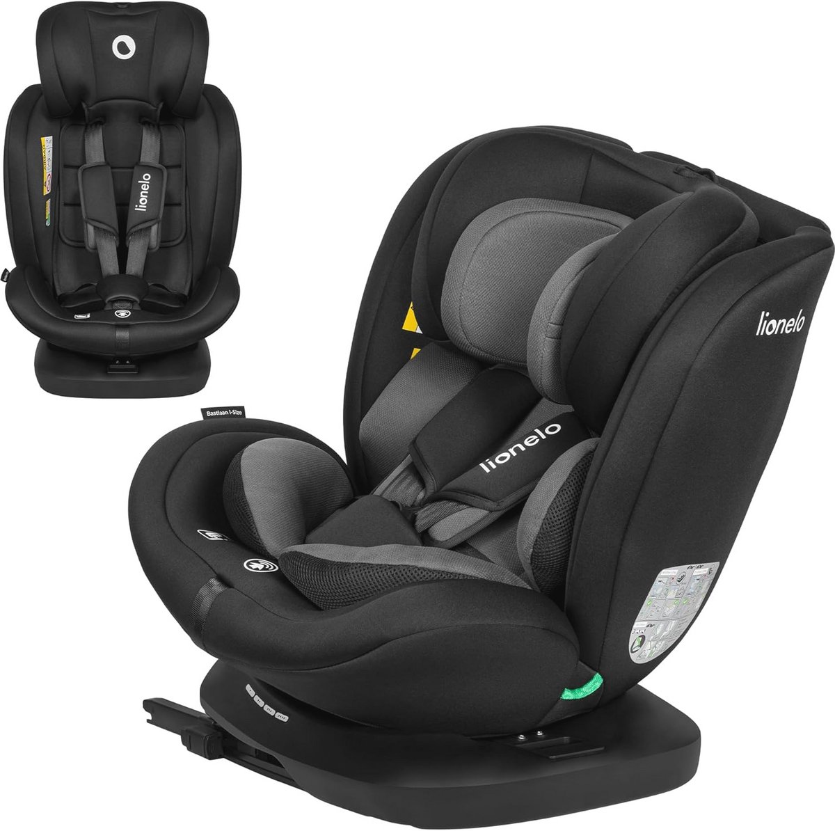 360° Draaibaar i-Size Kinderzitje Groep 0/1/2/3 - Autostoel met ISOFIX en Top Tether - Geschikt van 40-150 cm