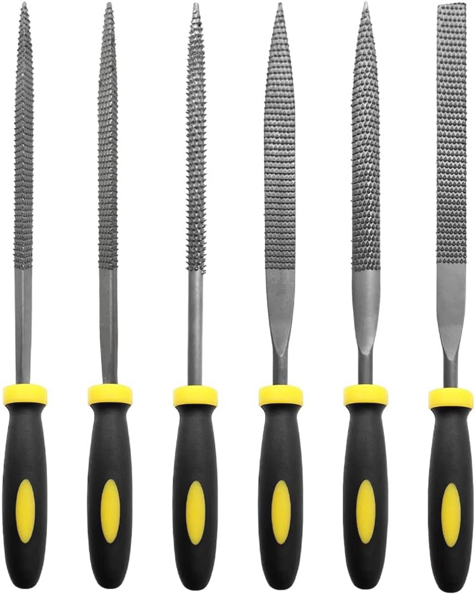 Set van 6 metalen bestanden en raspen voor veelzijdig gebruik