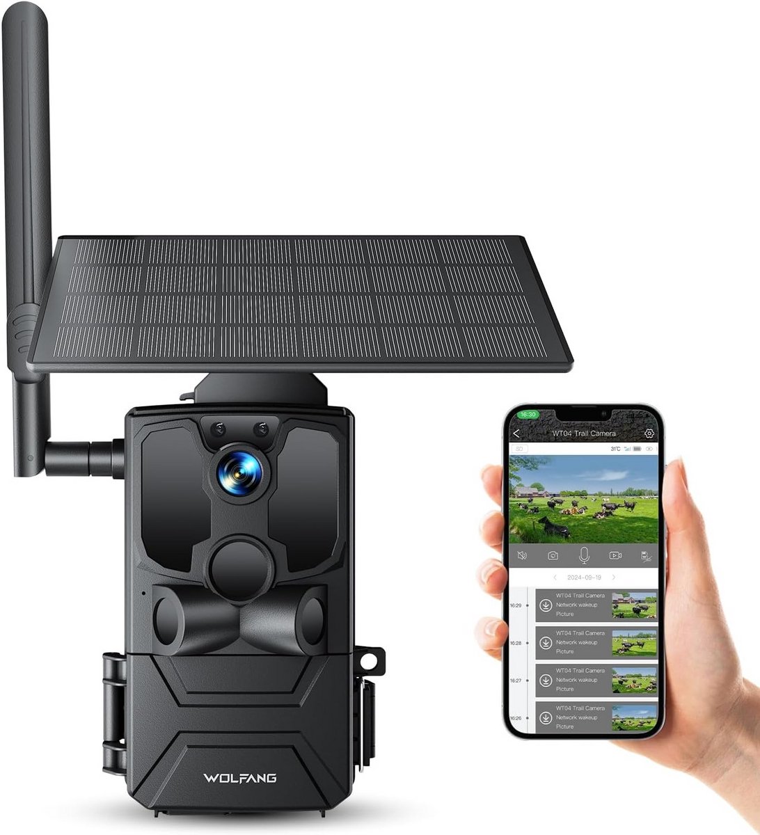 Draadloze 4G Mobiele Wildcamera met Zonnepaneel en App Bediening
