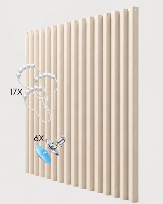 Aanpasbaar voor de badkamer, waterdicht, verzwaarde douchegordijn