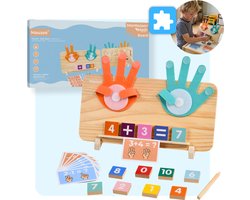 Mauzek® Dubbelzijdig Rekenbord - Montessori speelgoed - Rekenen - Houten Speelgoed - Schrijven - Getallen - Cijfers leren - Educatief speelgoed -Sensorisch speelgoed - Peuter speelgoed - Jongens - Meisjes - Kind - 3 jaar - 4 jaar - 5 jaar - 6 jaar