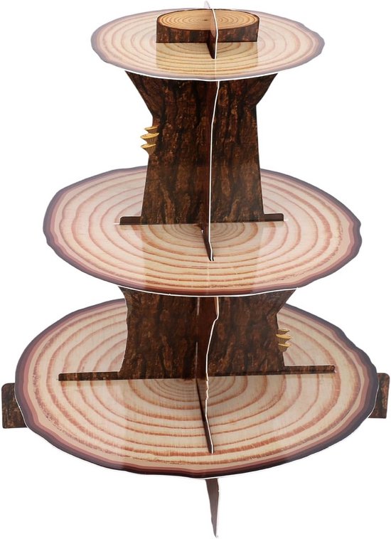 SRMAN 1 Ronde Houten Cupcake Sokkel Cake Stand Kleur