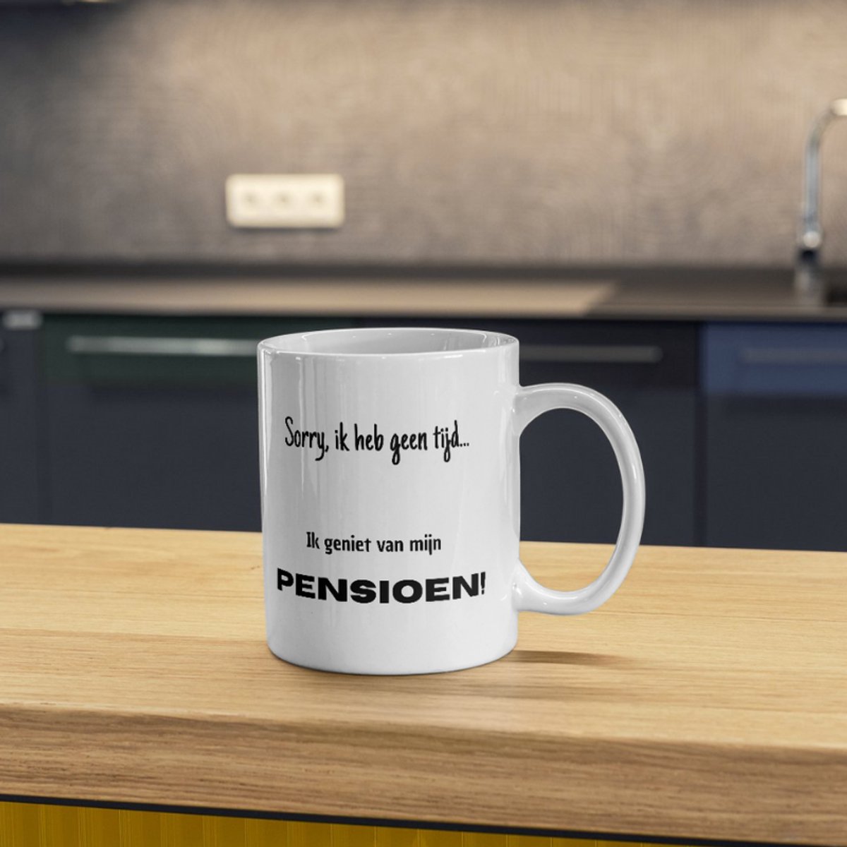 Pensioen cadeau - mok met pensioen - sorry geen tijd - geschenk voor gepensioneerden