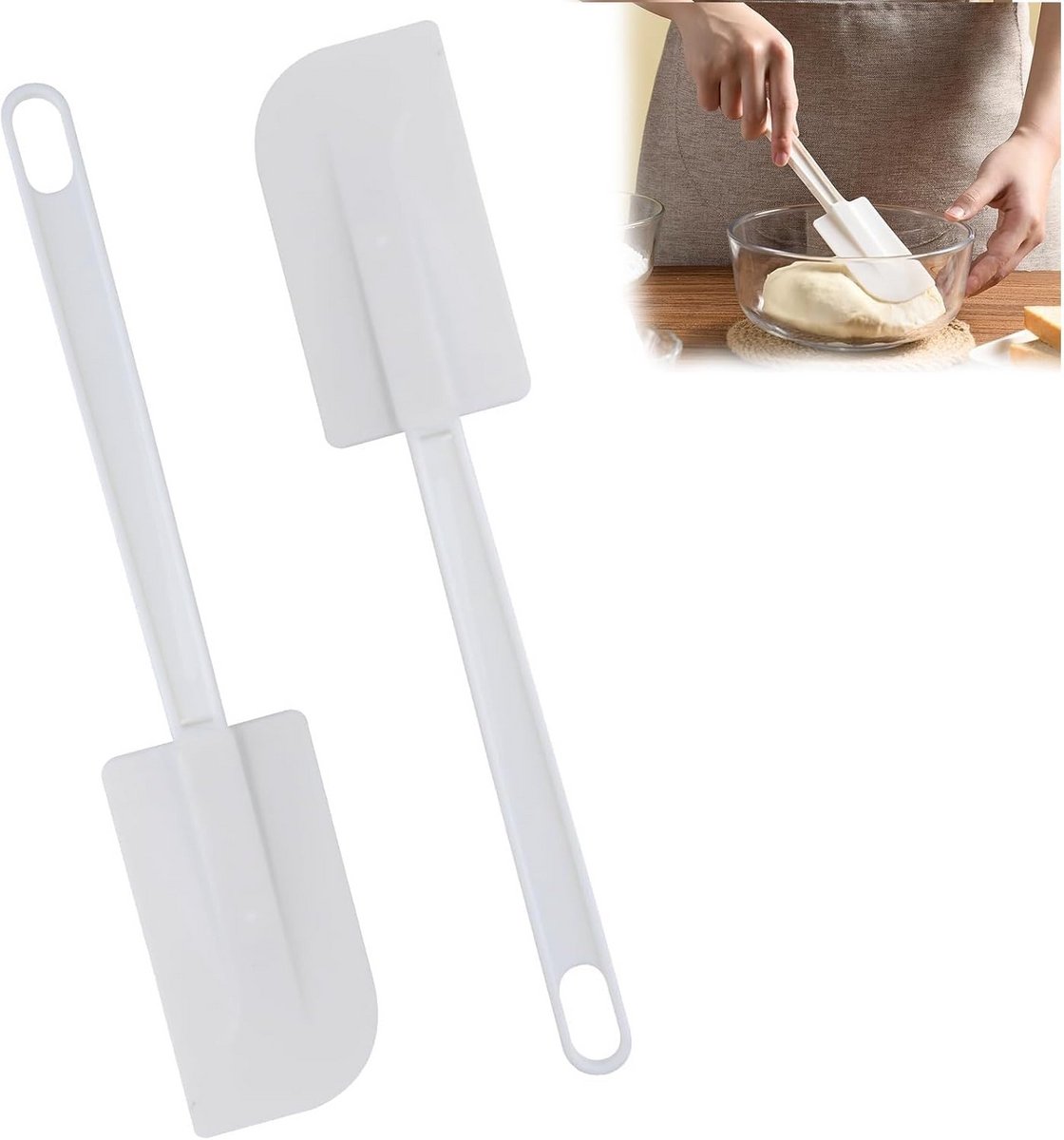 Set van 2 rubberen spatels voor professioneel bakken - 9 cm