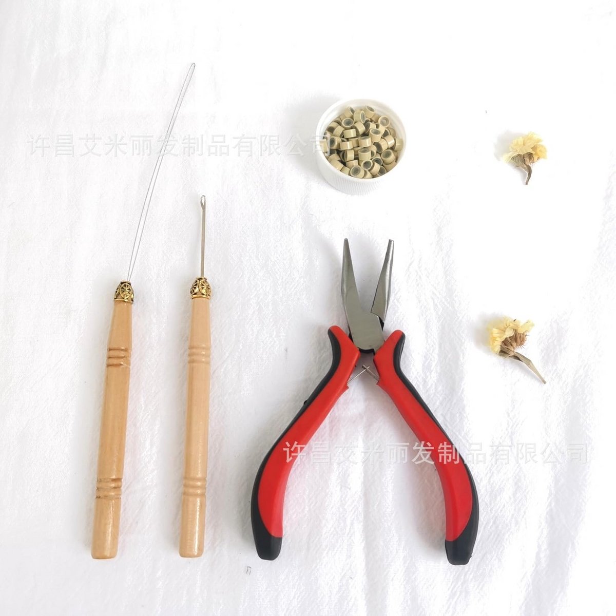 200 Stuks Microringen & Accessoires Set voor Haarverlenging: Inclusief Tang en Trekhaak