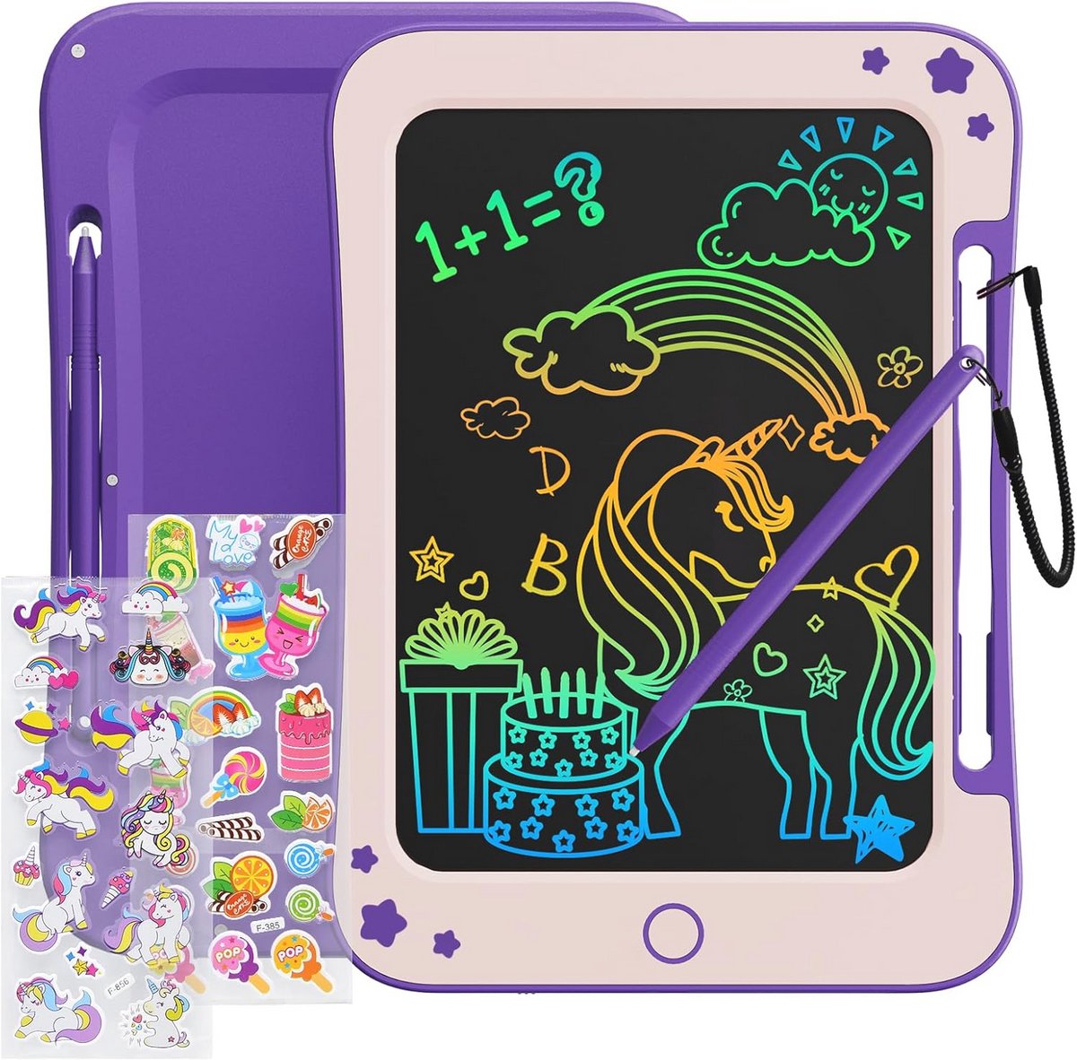 LCD schrijfbord voor kinderen - 8,5 inch tekenbord in roze