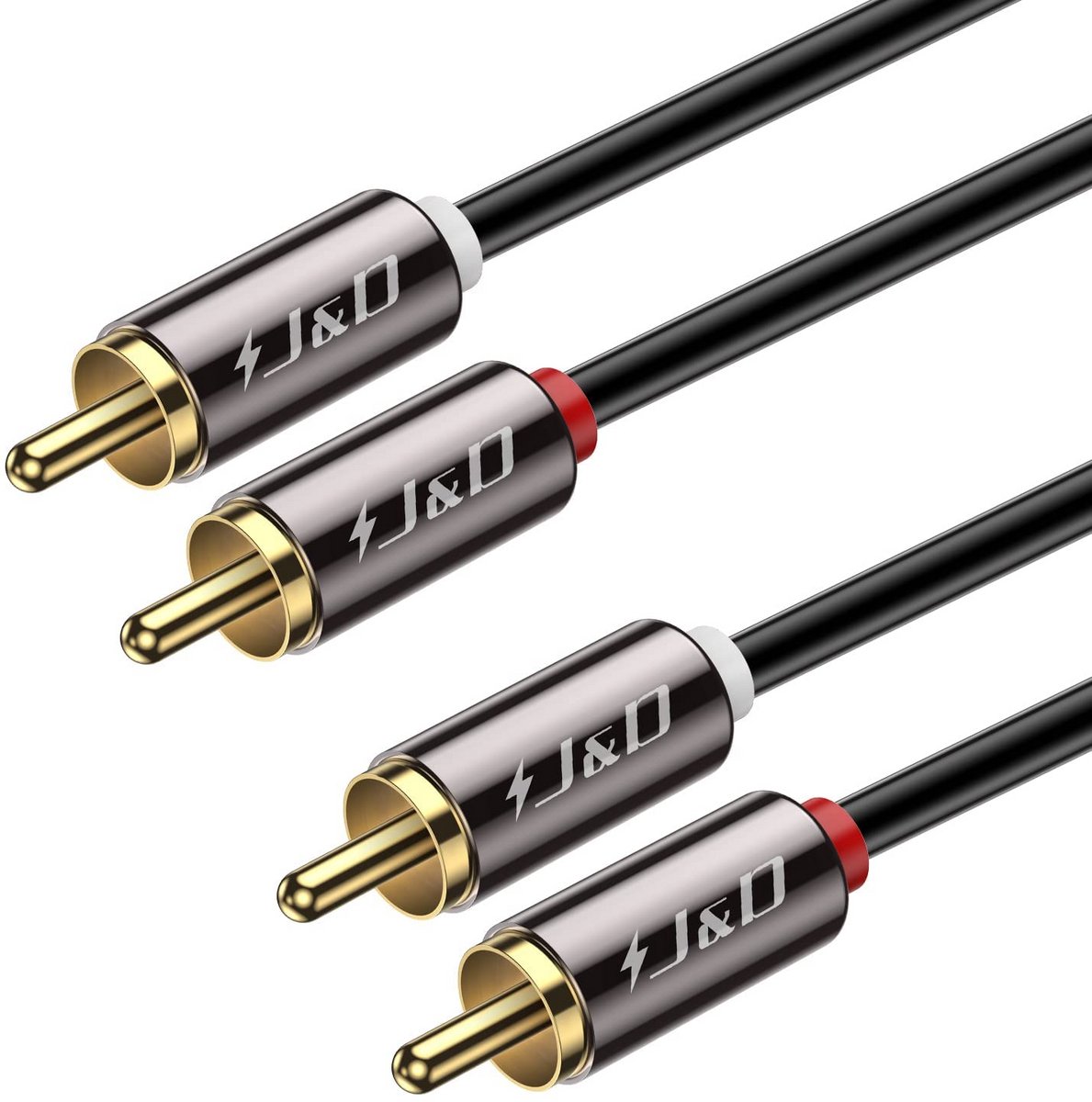 Gold Plated Stereo Audio RCA Kabel 2RCA Mannelijk naar 2RCA Mannelijk 4.5 Meter