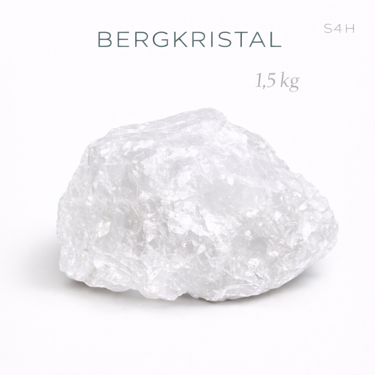 S4H® Bergkristal Ruwe Brok ±1,5 KG – Natuurlijke Edelsteen – Helderheid, Energie & Zuiverheid