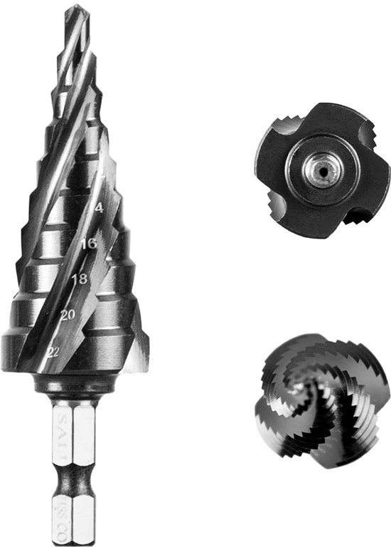 Hss Trappenboor 4-22 mm - 10 Treden, Scherpe Kegelboor voor Metaal