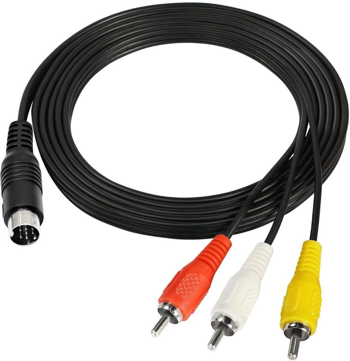 9-pins DIN naar 3x RCA AV Kabel voor Audio Video Apparatuur 1.8 Meter