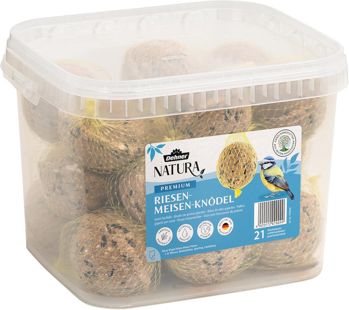 Giant Tit Dumplings for Wild Birds - Nutrient-Rich Energy Balls (21 Pieces, 5.3 kg)