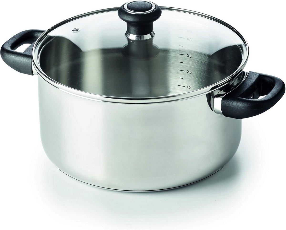 Kookpan 16 cm van roestvrij staal met deksel