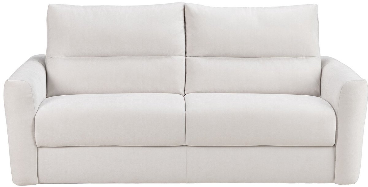 Vente-unique Driezitsslaapbank express in beige chenille stof - Slaapoppervlak 140 cm - Matras 13 cm DOVENA van Maison Céphy