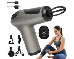 Fascia-pistool - Spier Massage Gun - 6 Snelheden Massage Apparaat - 4 Verwisselbare Opzetstukken - 1200mAh Oplaadbaar & Stil - Voor Spierherstel & Ontspanning - Draagbaar & Eenvoudig