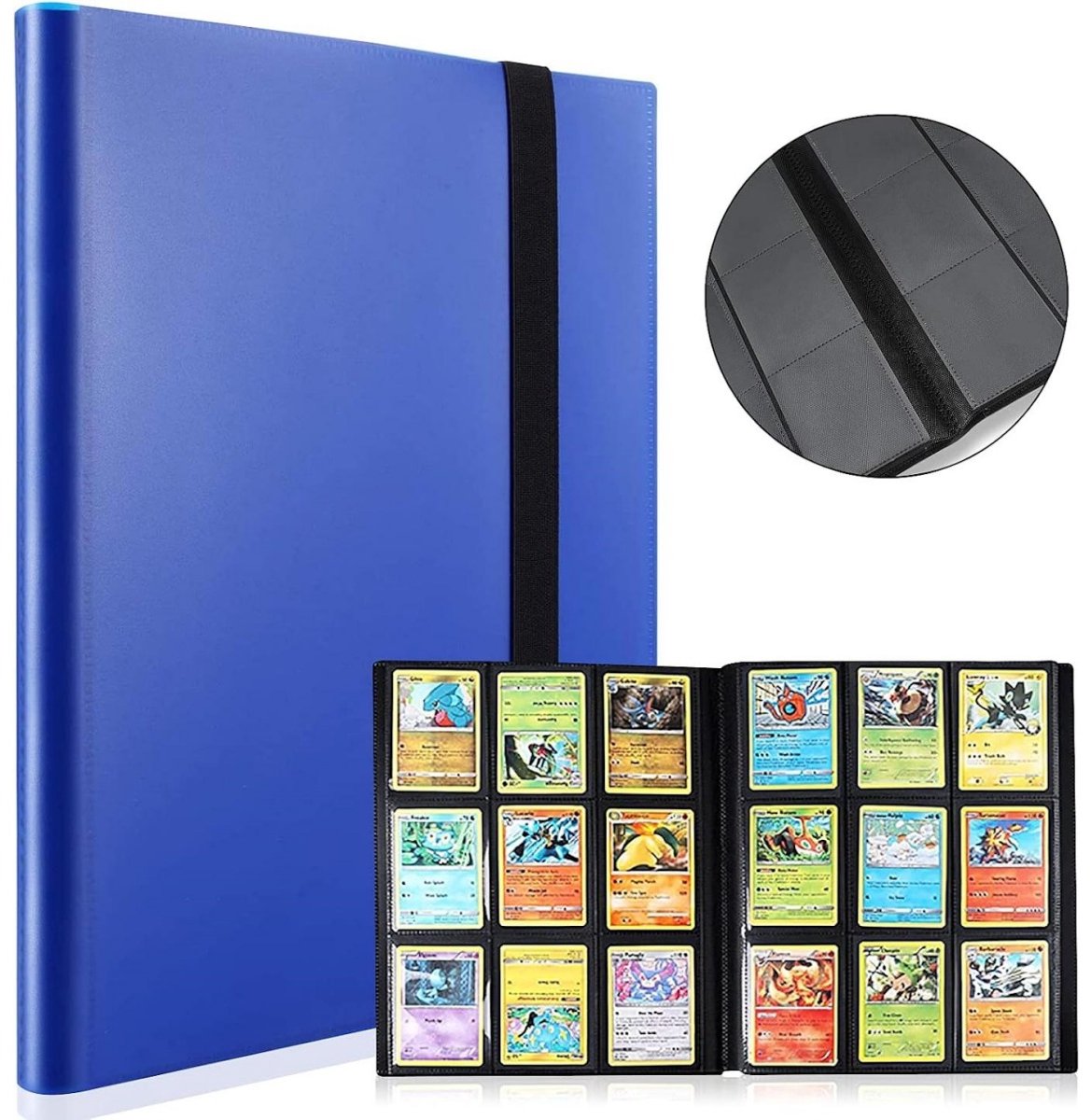 Pokémon-kaartenmap - Verzamelmap - Geschikt voor 360 kaarten - 31x25x2 cm - Kaartmap - Geschikt voor Pokémon-kaarten, voetbalkaarten en speelkaarten