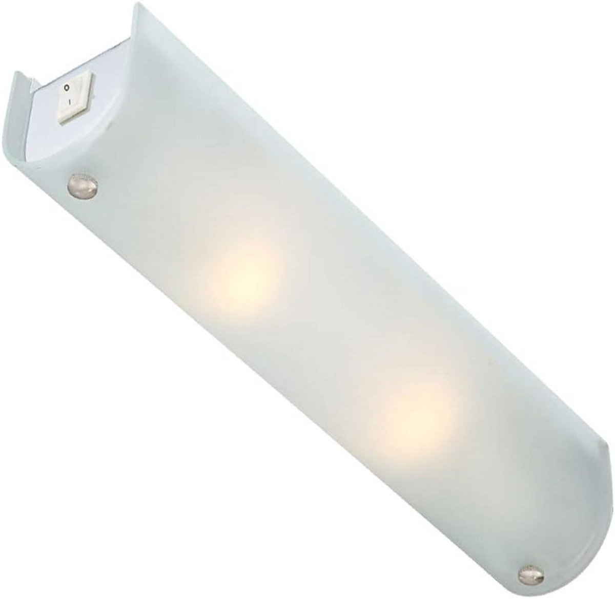 Wandlamp Badkamer Glas Gesatineerd Chroom met Schakelaar - E14 Fitting