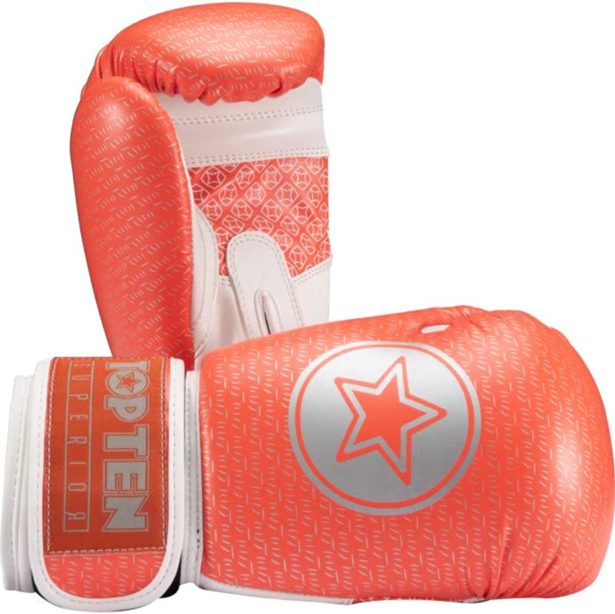 bokshandschoen oranje zilver TOP TEN 12OZ