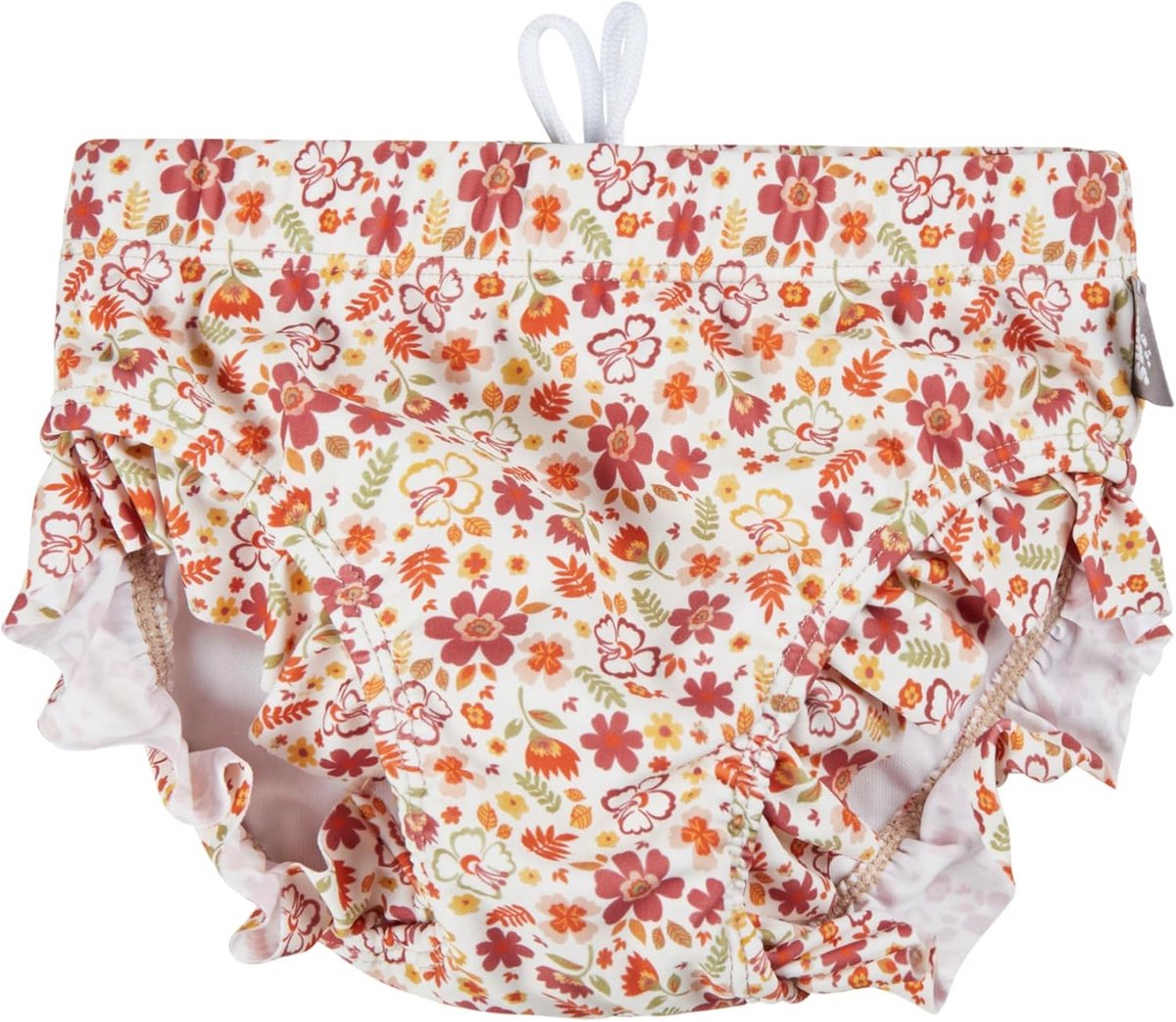 Babydames Zwembroek met Bloemenprint en Ruches