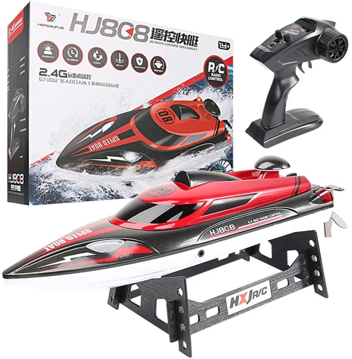 RC Speedboot 35 cm – 2.4 GHz Afstandsbediening | Snelle RC Boot tot 25 km/u