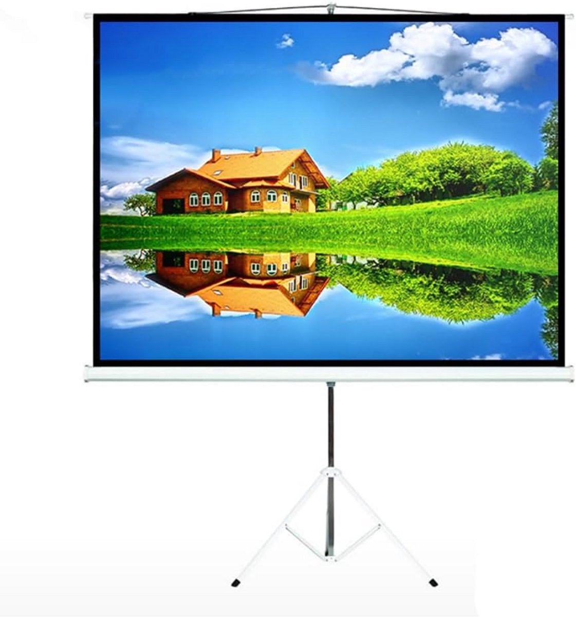 Mobiel Projectiescherm op Statief (200x200) voor Thuisbioscoop en Presentaties