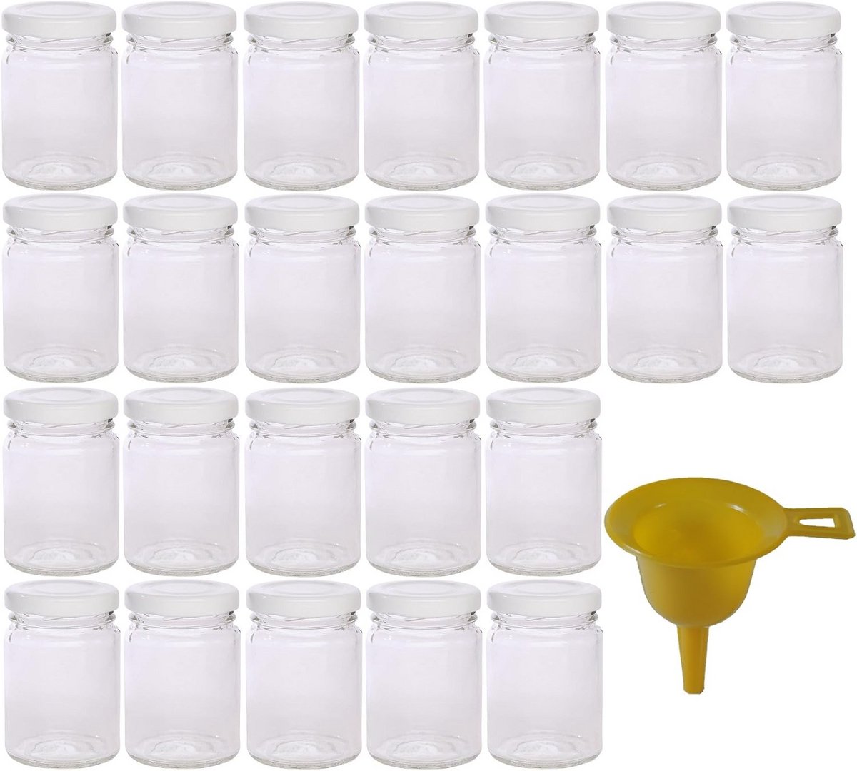 Set van 24 Kleine Weckpotjes 105 ml met Deksel - Ideaal voor Jam, Kruiden en Cadeautjes