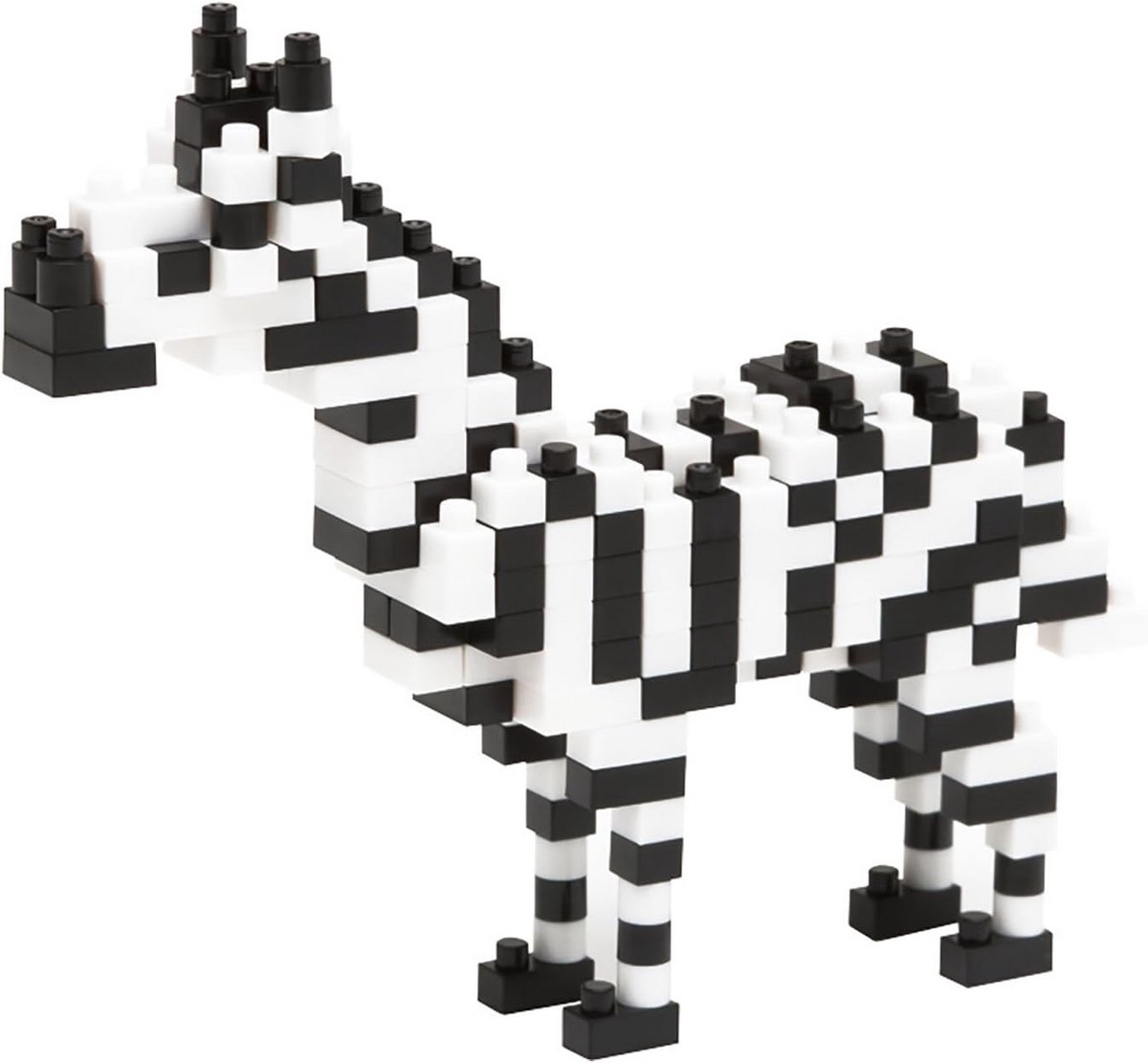 Miniatuur Zebra Bouwpakket - Kleurrijk 3D Puzzel Speelgoed