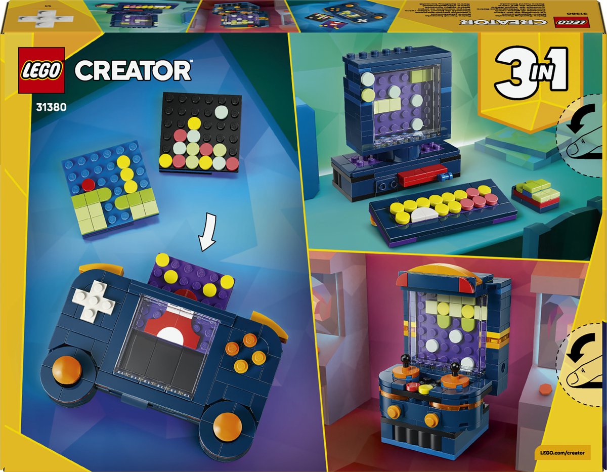LEGO® Creator 3in1 Retro Spelcomputer Speelgoedmodel - Bouw Om tot Desktop of Speelautomaat - 31380 — afbeelding 11