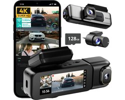 BOTSLAB 4K 3-Kanaals Dashcam Auto Voor Achter - 3-Kanaals 4K+1080P+1080P - GPS 5.8GHz WiFi Dashcam met - 128GB SD-kaart - 3.18" - Super Nachtzicht - WDR -G-sensor -loopopname -parkeermonitor- ADAS - dashcam voor auto