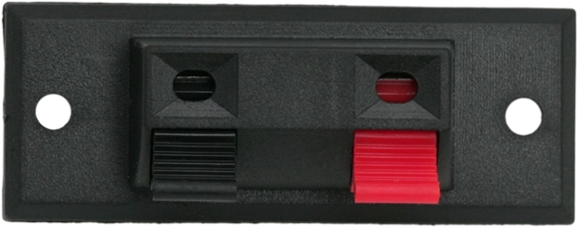 5x 2-Polige Speaker Aansluitbus – 2-Way Speaker Socket – Clip-On Montage – Luidspreker Behuizing Achterzijde - 5 Stuks [05159]