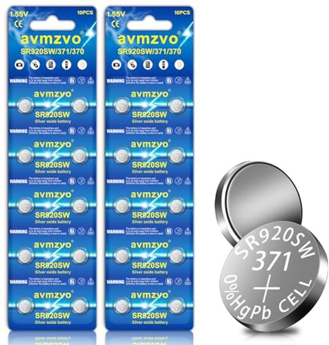 Alkaline Knoopcellen 1,5V - 20 Stuks, Compatibel met Horloge, Autosleutel, en Meer