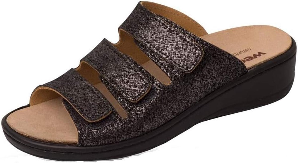 Orthopedische dames Pantolette Slippers met verwisselbaar voetbed – Rood, Maat 38
