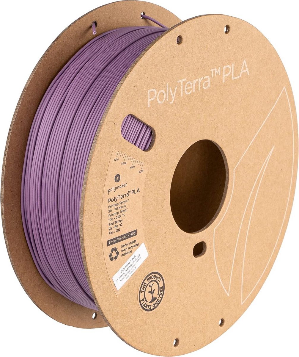Duurzaam PLA 3D Printer Filament 1.75mm - 1kg - Zachtpaars - Hoge Kwaliteit